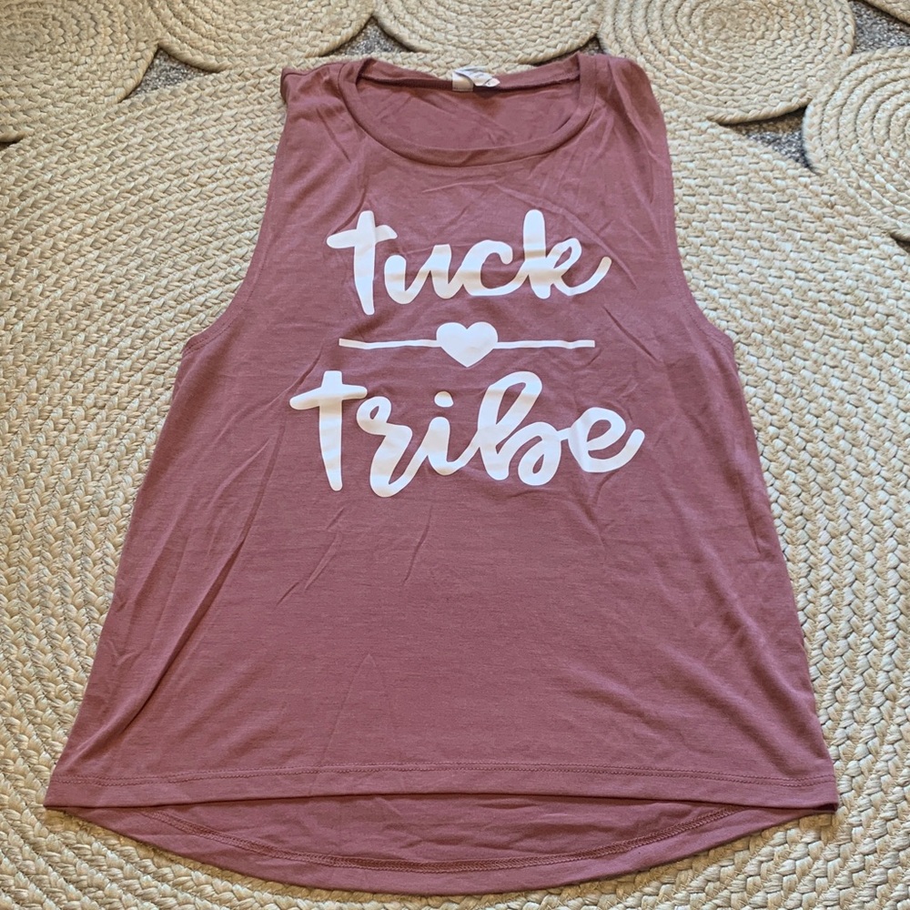 “Tuck Tribe” Bella Canvas Women's Sleeveless Pink Tee